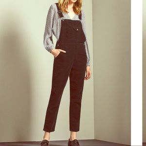 AG velvet corduroy black overalls jumpsuit